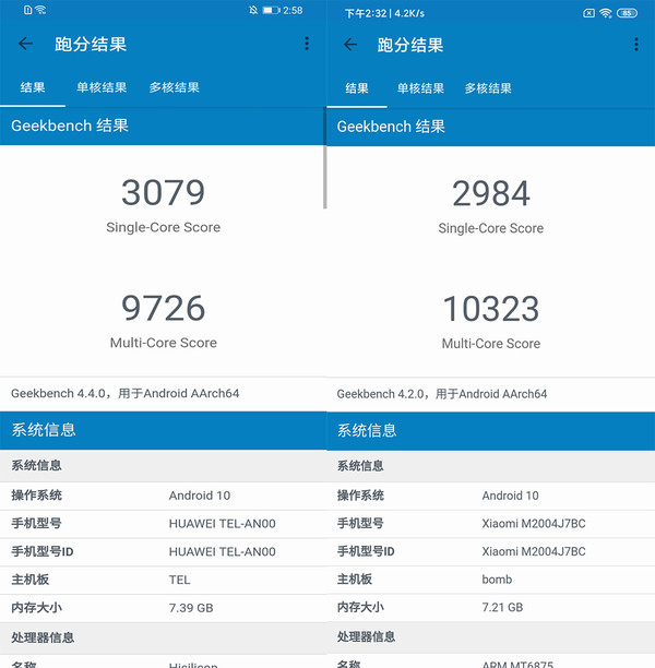 左:荣耀X10 右:Redmi 10X Pro 是什么在影响你手机的体验?只看参数跑分的时代过了