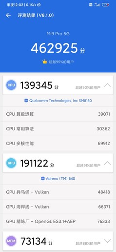 小米9 Pro 5G跑分成绩为462925分 小米9 Pro 5G评测:全方位进化 快的真不只是5G网络