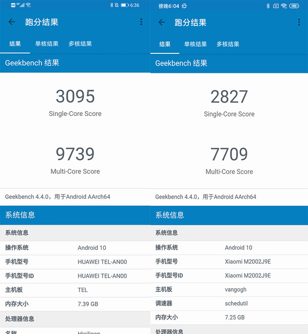 左:荣耀X10 右:小米10青春版 荣耀X10对比小米10青春版 2000元左右5G手机怎么选