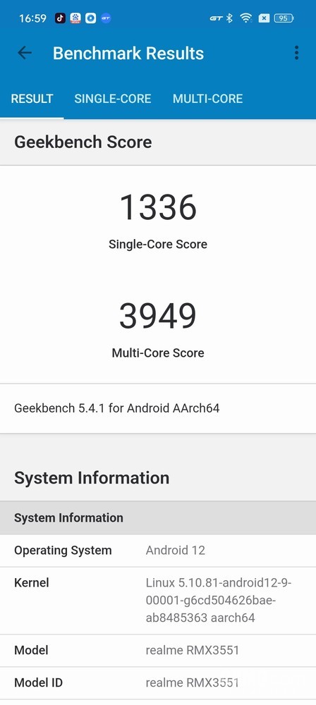 GeekBench测试 真我GT2大师探索版:以年轻之名打造年度质感旗舰